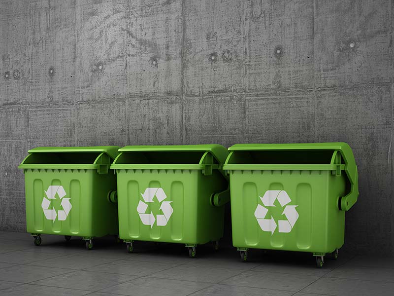 Recycling bins available now